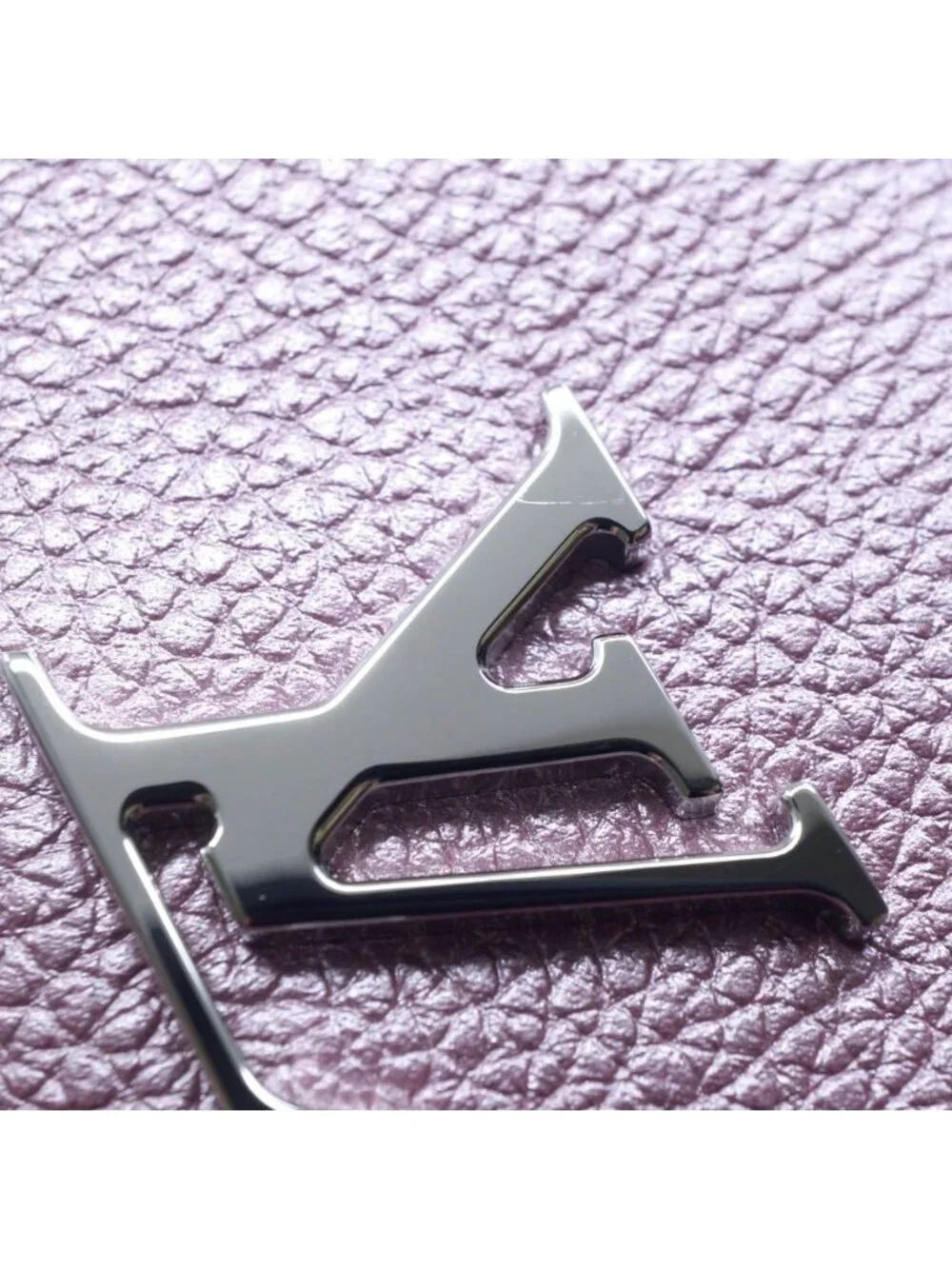 Louis Vuitton Portefeuille Lock Pink Silver Leather Coin Purse